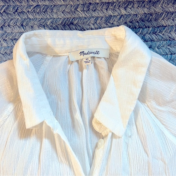 Madewell white short sleeve button down - Picture 2 of 5